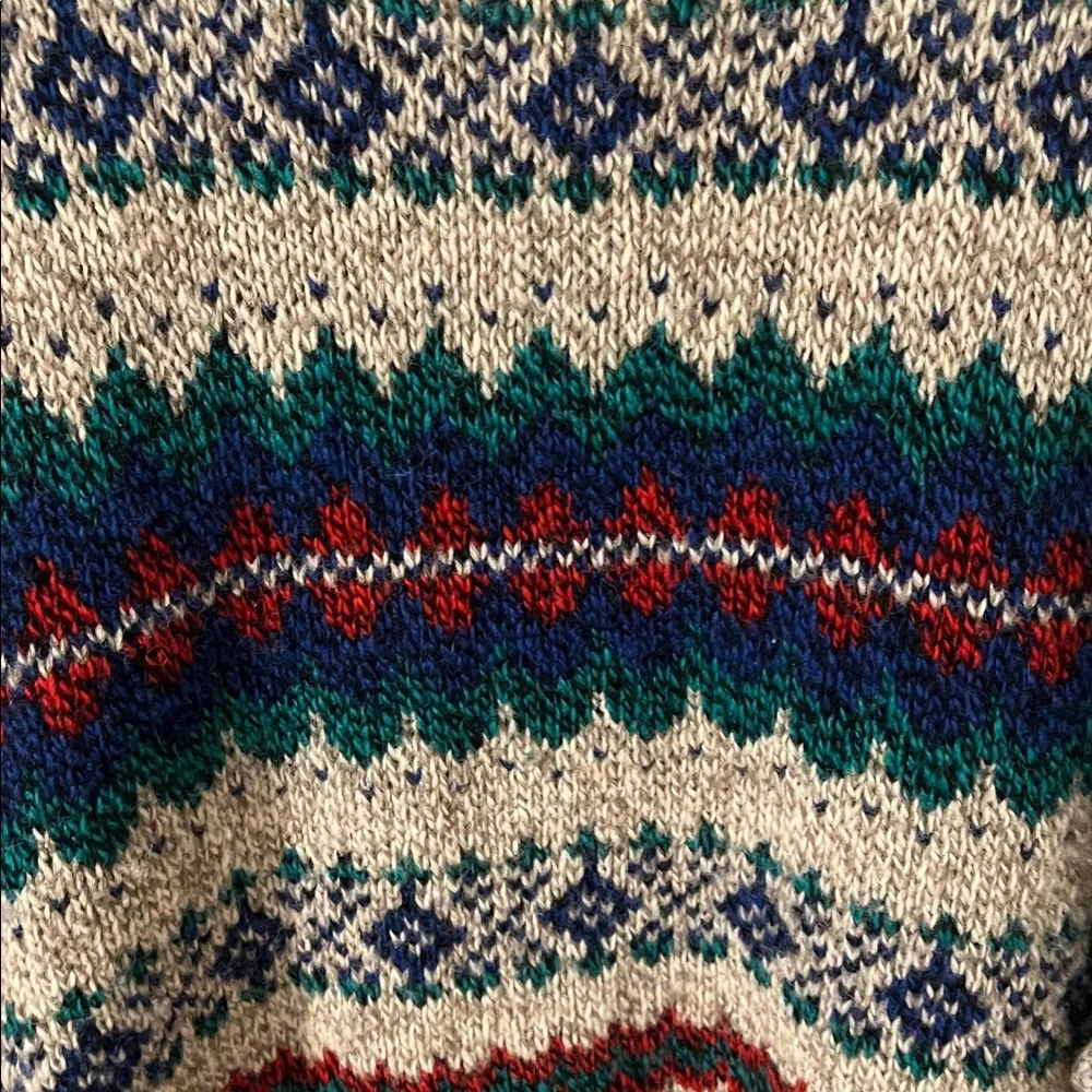 American Eagle vintage Wool Blend Men's Fair Isle Crewneck Sweater Size XL - Picture 4 of 6